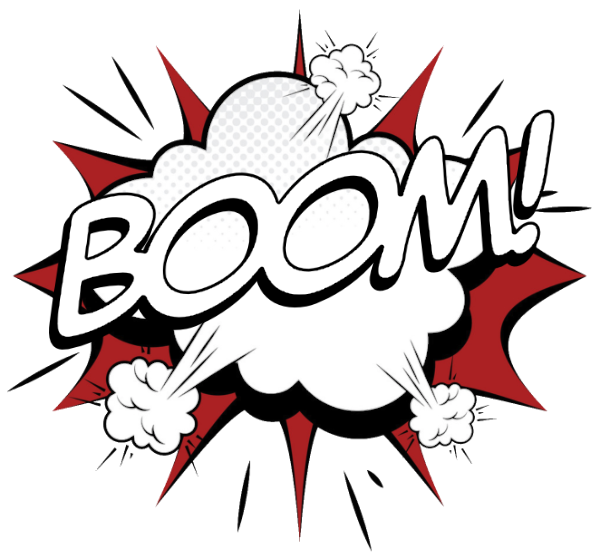 Explosion Boom Comic Illustration